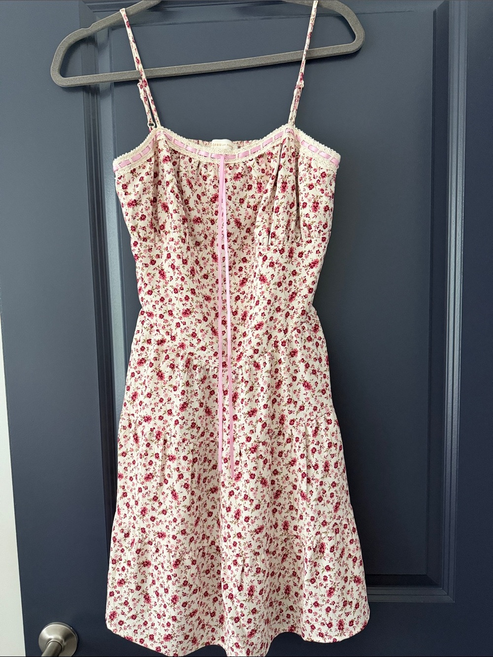 MONTEAU pink floral mini dress
